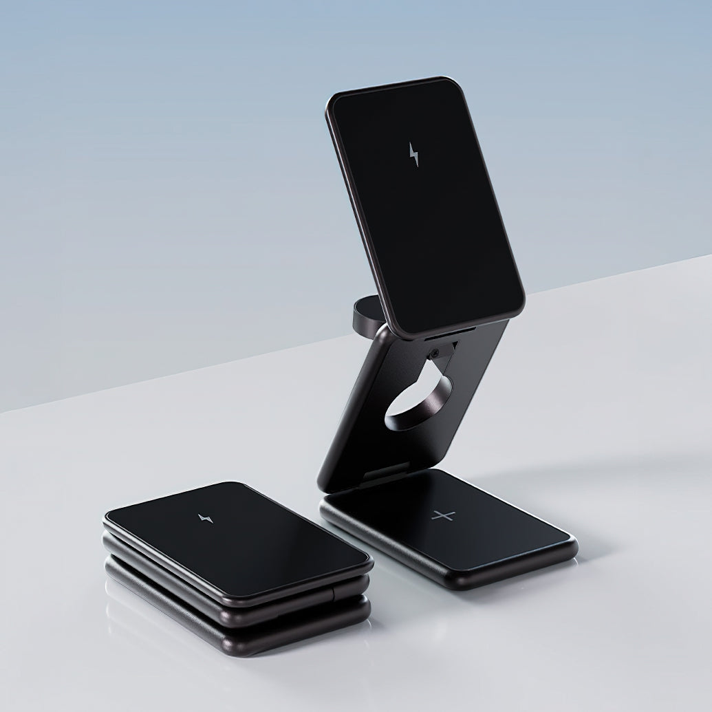 Trådløs Nettverkslader Allity. AWC-230-22WMS 3in1, 22.5W, 1.67A, Grå