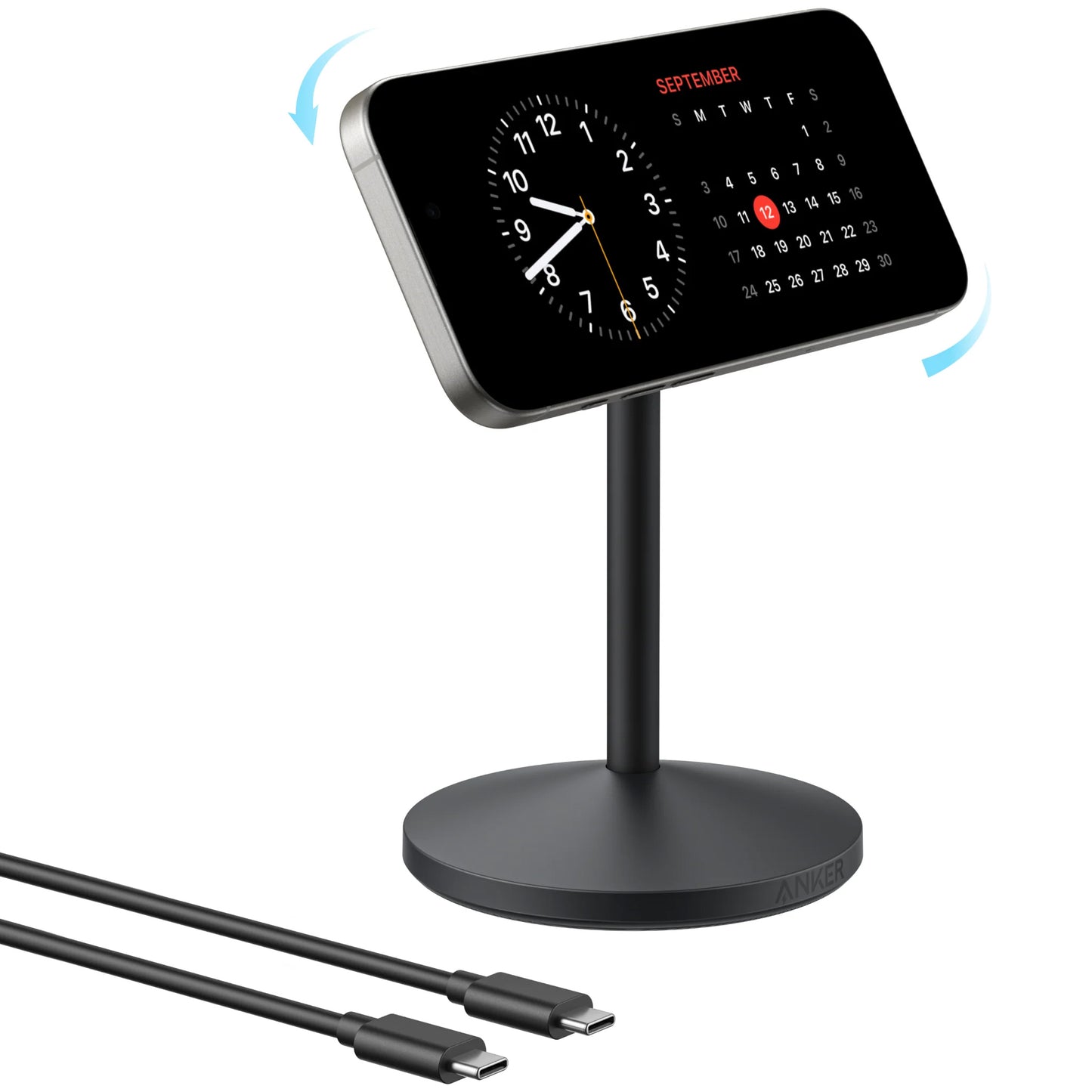 Anker MagGo Stand trådløs nettverkslader, 15W, 1.67A, Svart A25X1H11