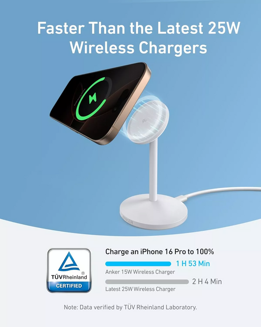 Anker MagGo Stand trådløs nettverkslader, 15W, 1.67A, Hvit A25X1H21