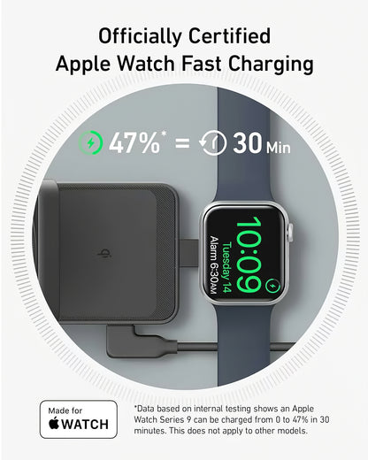 Anker MagGo 3in1 trådløs nettverkslader, 15W, 1.67A, Svart B2557311