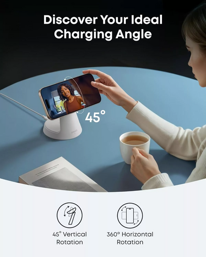 Anker MagGo 3i1 trådløs nettverkslader, 15W, 1,67A, hvit B25M4G21