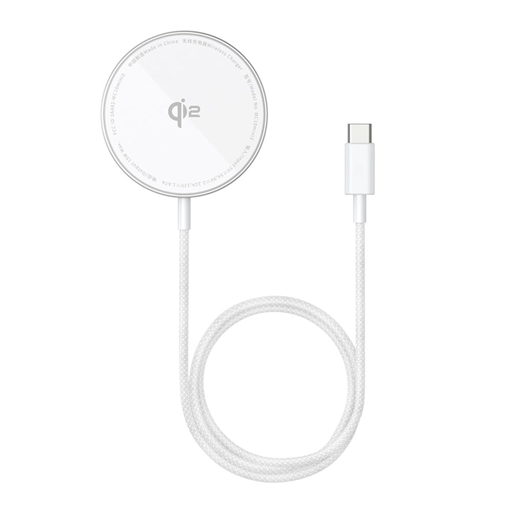 Baseus Simple Mini4 Air trådløs nettverkslader, 15W, 1.67A, Sølv P10278200S11-00