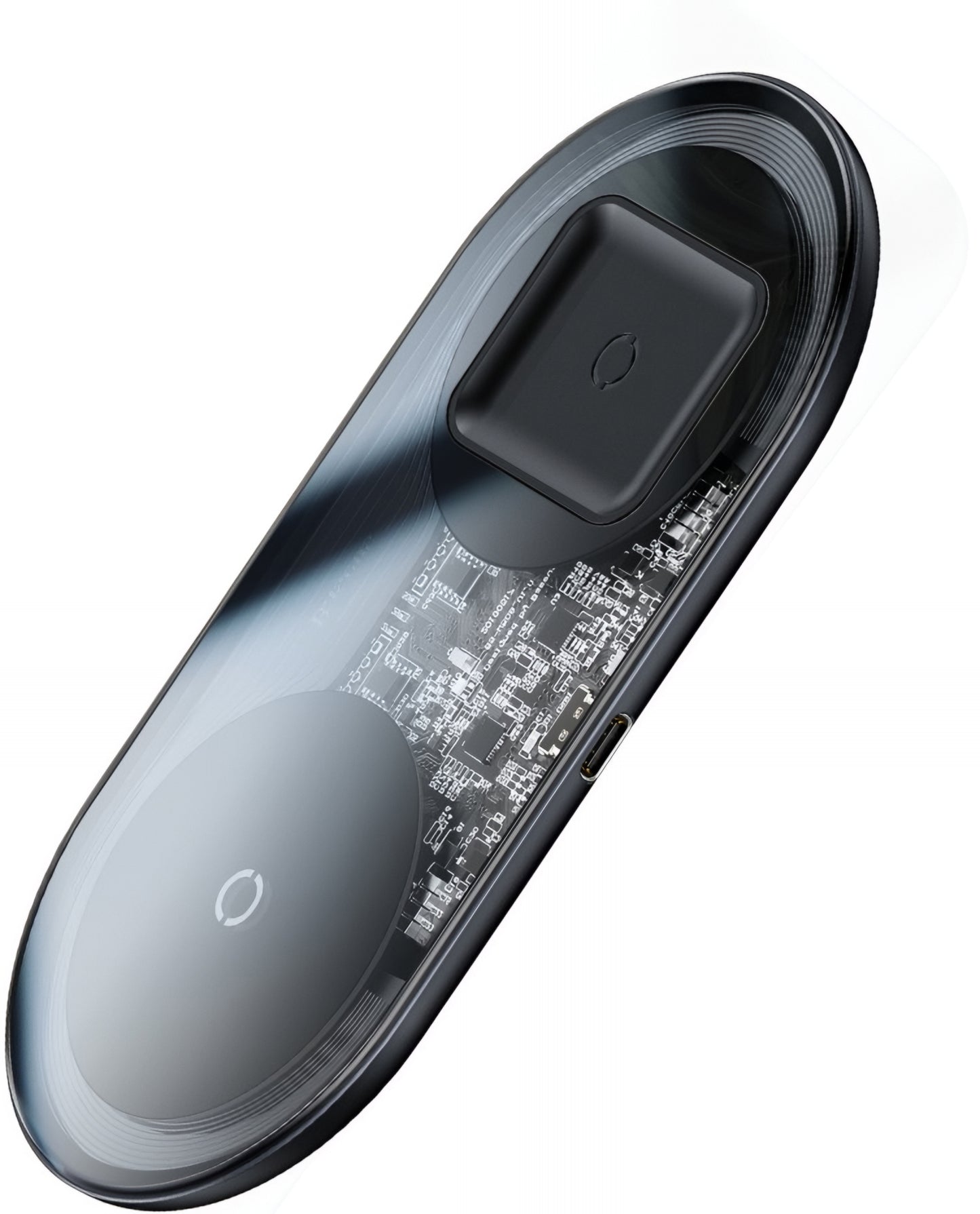 Trådløs Nettverkslader Baseus Simple 2in1, 15W, 1.67A, Transparent WXJK-A01