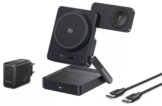 Baseus PicoGo AF21 3i1 trådløs nettlader, 35W, svart E0205401