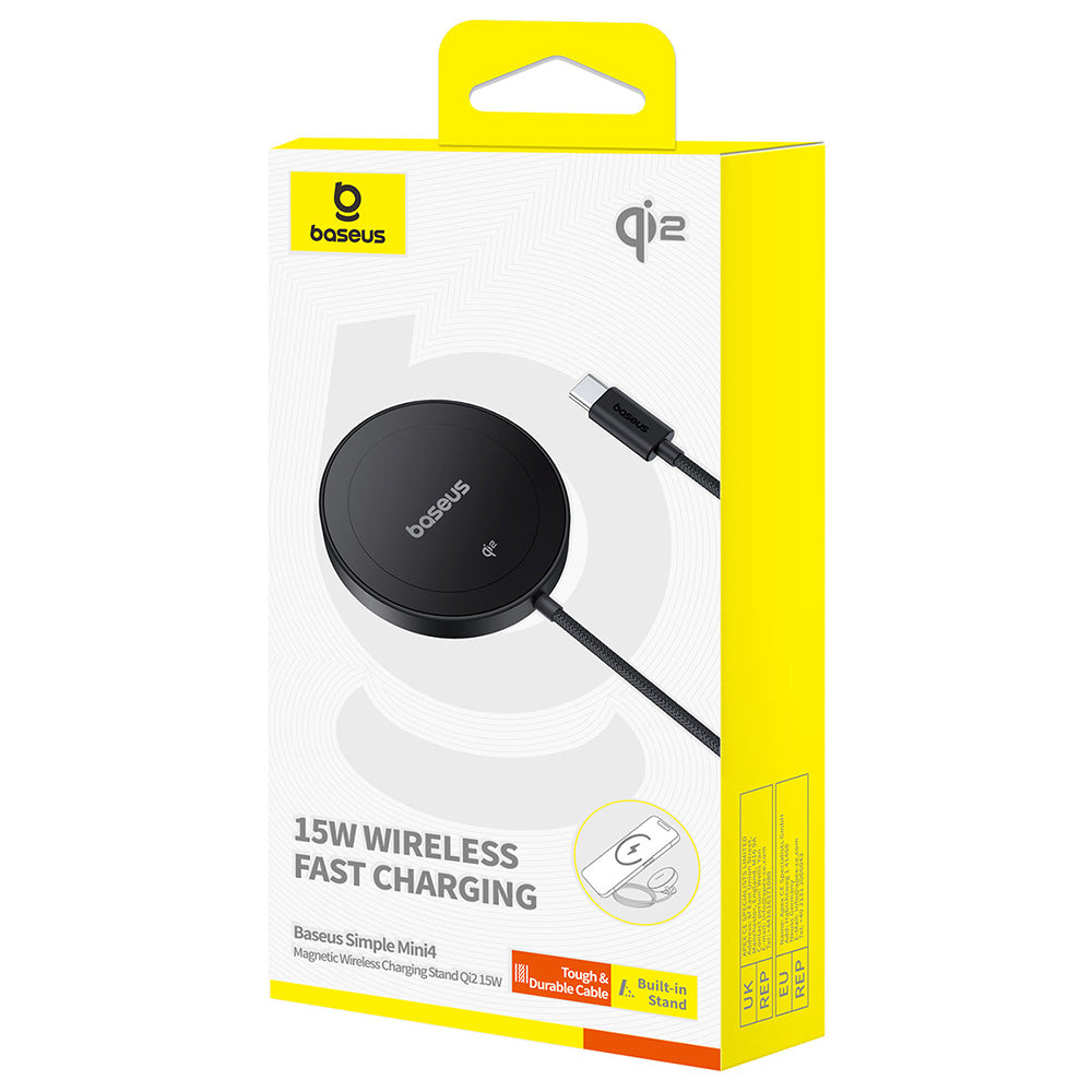 Trådløs Nettverkslader Baseus Simple Mini4, 15W, 1.67A, Svart P10273300121-02