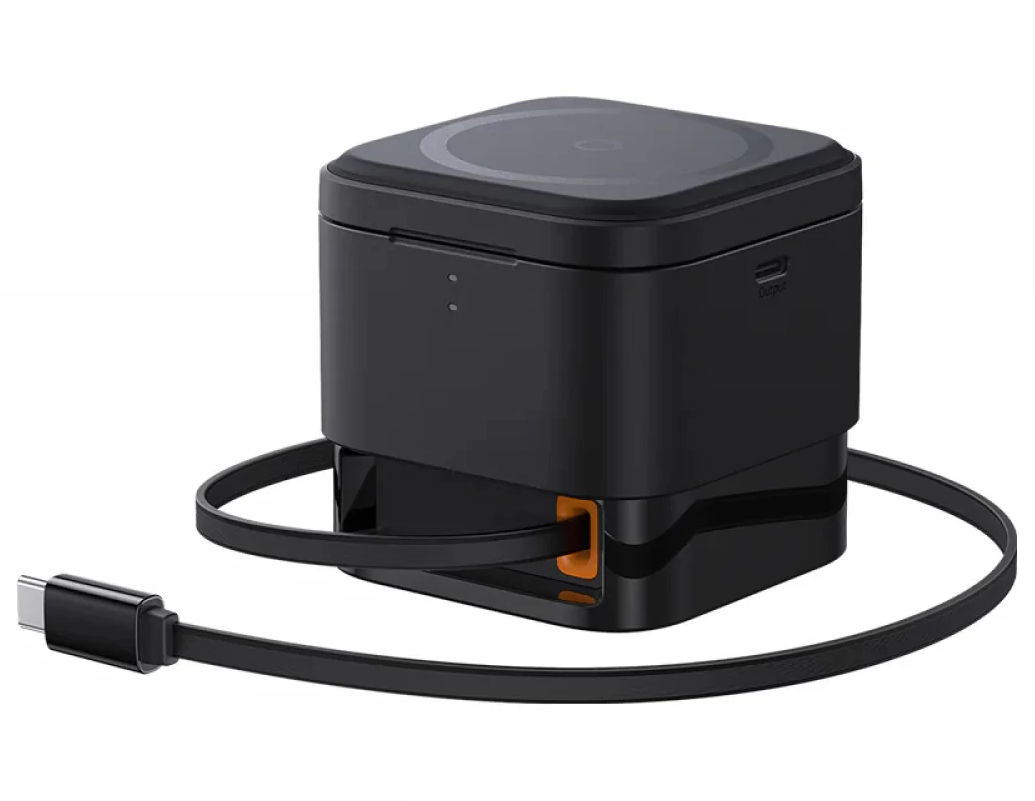 Baseus MagPro 3-i-1 trådløs USB-C-lader, 25 W, 1 x USB-C, svart P10264100123-01