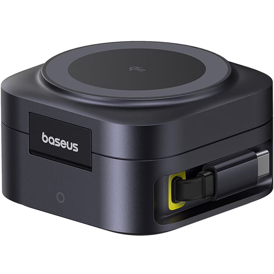 Baseus PicoGo 2in1 trådløs nettverkslader, 67W, 3A, 1 x USB-C, Svart P10276800123-00