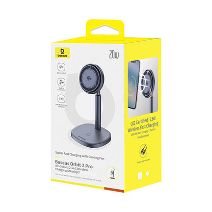 Trådløs Nettverkslader Baseus Orbit 2 Pro 2in1, 20W, 1.67A, Grå P10273500813-00