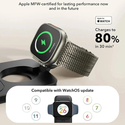 ESR CryoBoost 3in1 trådløs nettverkslader, 25W, Svart