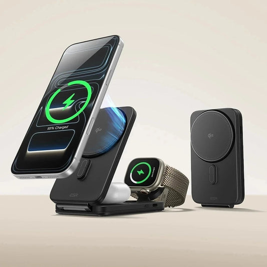 ESR CryoBoost 3in1 trådløs nettverkslader, 25W, Svart