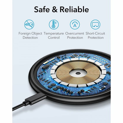 Trådløs Nettverkslader ESR Halolock, 10W, 1.1A, Blå