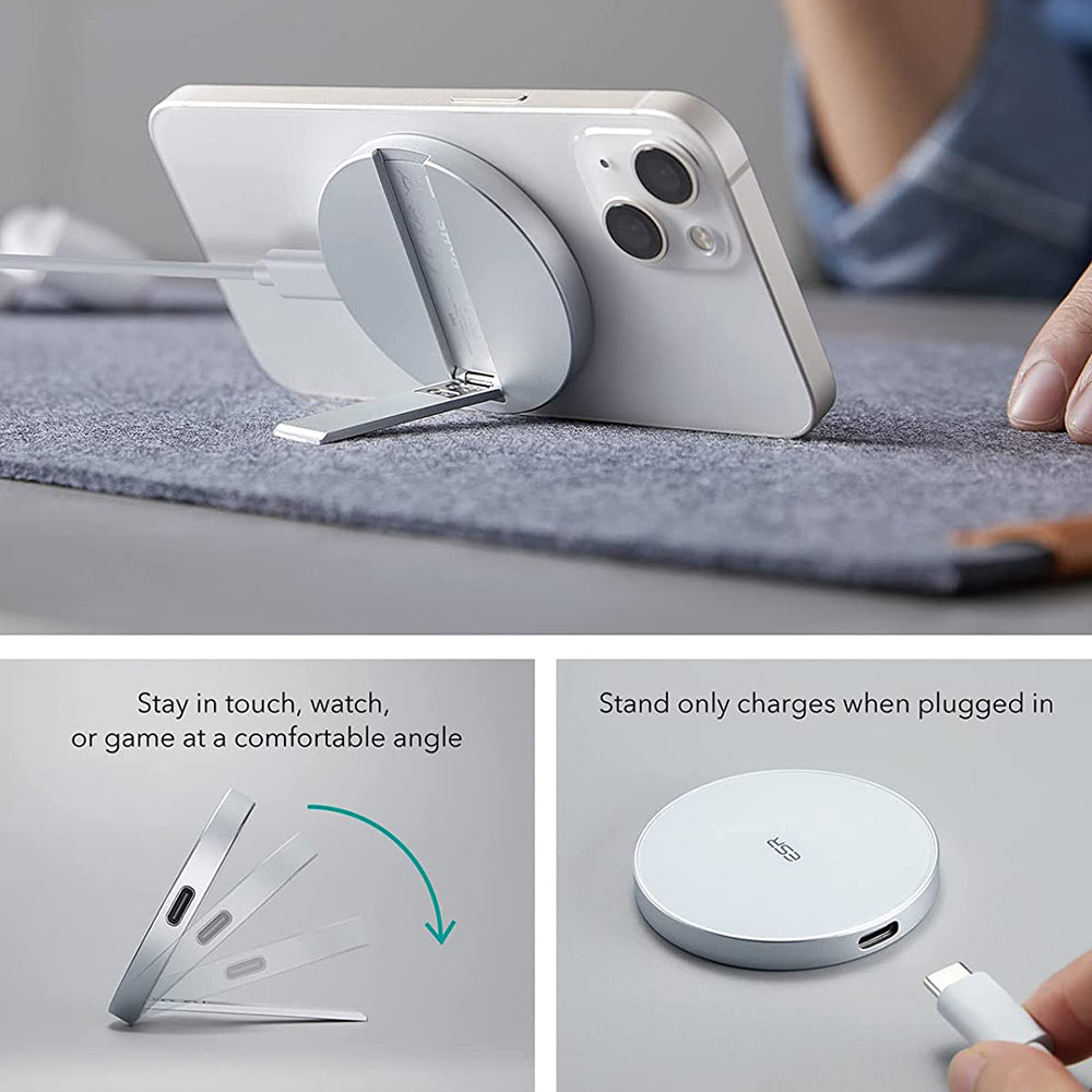 Trådløs Nettverkslader ESR HaloLock, 15W, 1.67A, Hvit