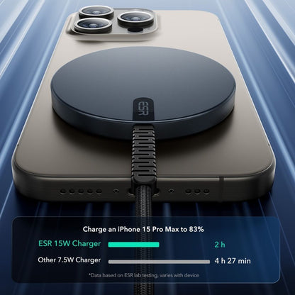 Trådløs Nettverkslader ESR HaloLock, 15W, 1.67A, Svart