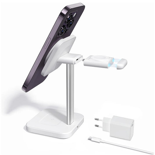 Trådløs Nettverkslader ESR HaloLock 3in1, 15W, 1.67A, Hvit