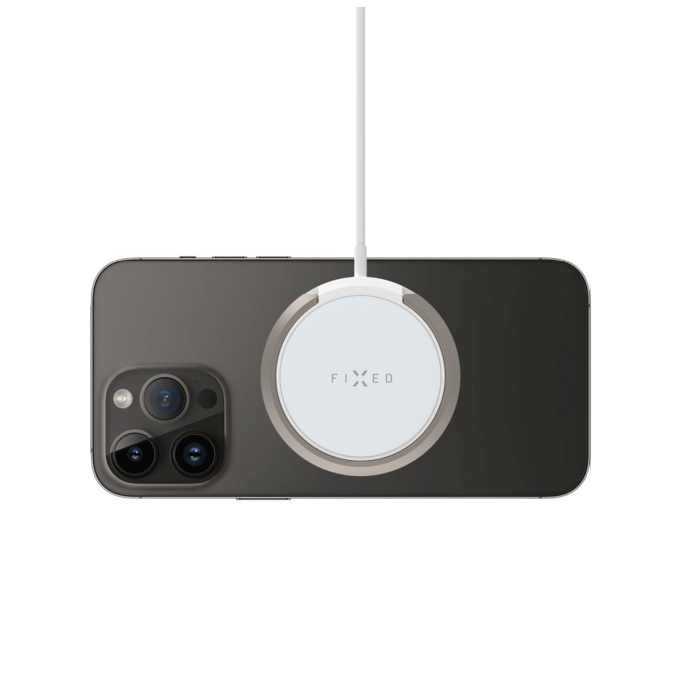 Trådløs Nettverkslader Fixed Ring, 15W, 1.67A, Hvit