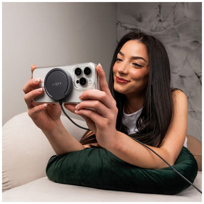 Trådløs Nettverkslader Fixed Ring, 15W, 1.67A, Grå