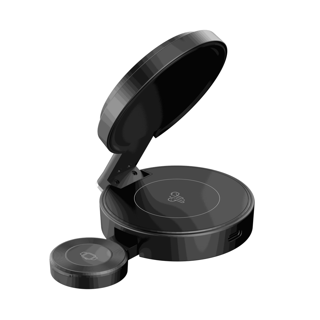 Trådløs Nettverkslader HAVIT W3100 3in1, 15W, 1.67A, Svart