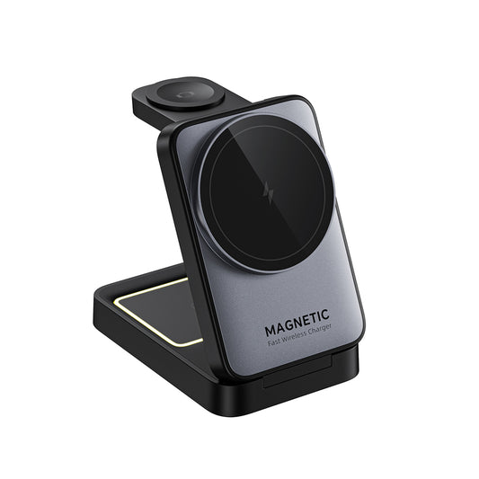 Trådløs Nettverkslader HAVIT W3103 3i1, 15W, 1.67A, Svart Grå