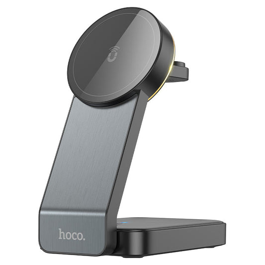 Trådløs Nettverkslader HOCO CQ3 3in1, 15W, 1.67A, Svart
