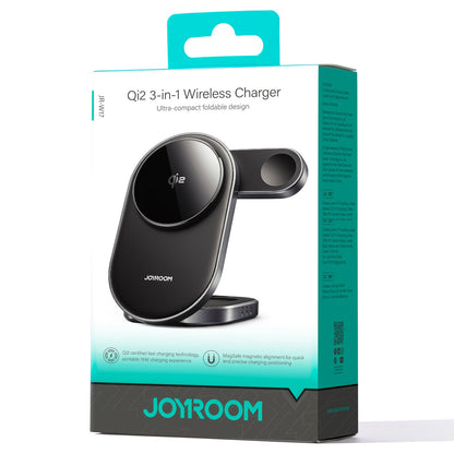 Trådløs Nettverkslader Joyroom JR-W17 3i1, 15W, 1.67A, Svart