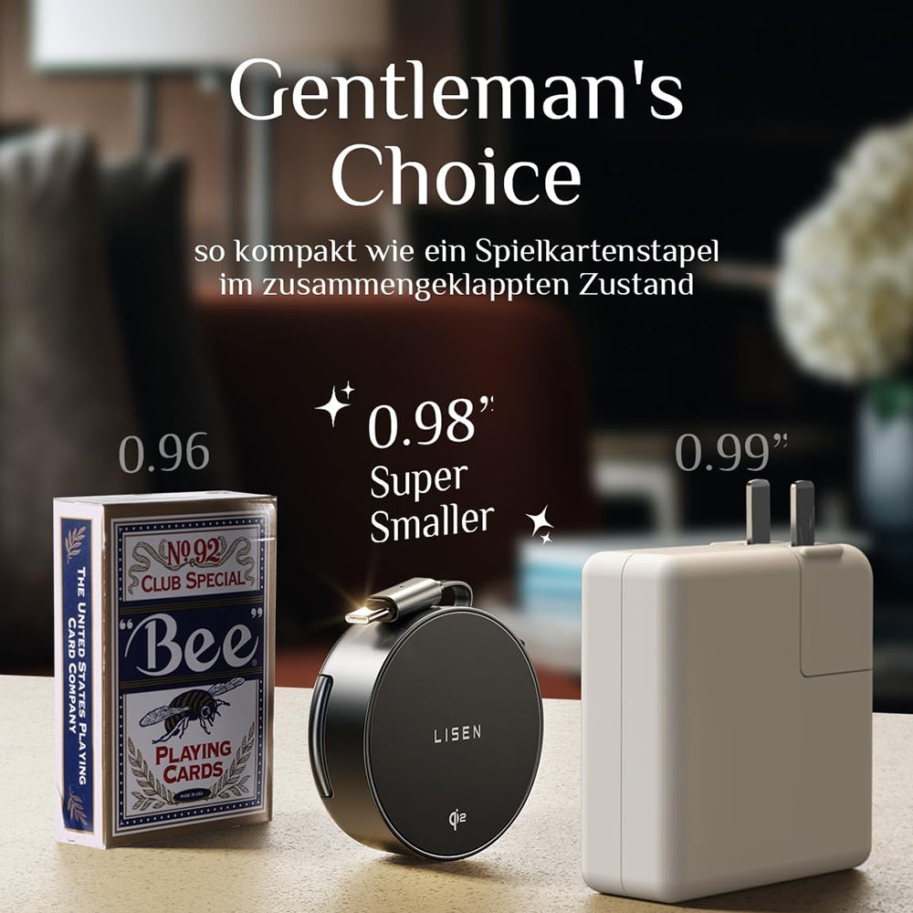 Trådløs Nettverkslader Lisen W602 2in1, 15W, 1.67A, Svart YL0324090008