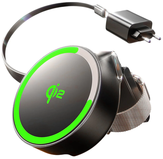 Trådløs Nettverkslader Lisen W602 2in1, 15W, 1.67A, Svart YL0324090008