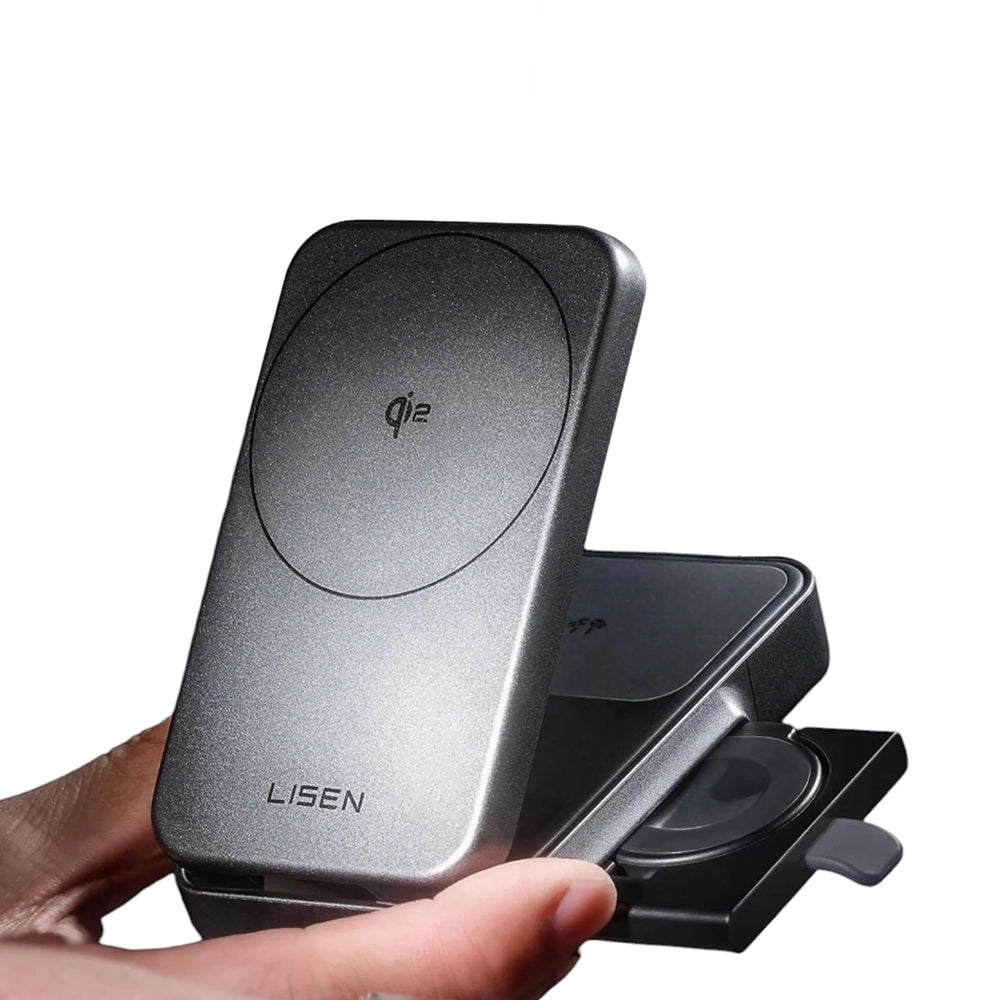 Trådløs Nettverkslader Lisen W106 3in1, 15W, 1.67A, Grå YL0424120009