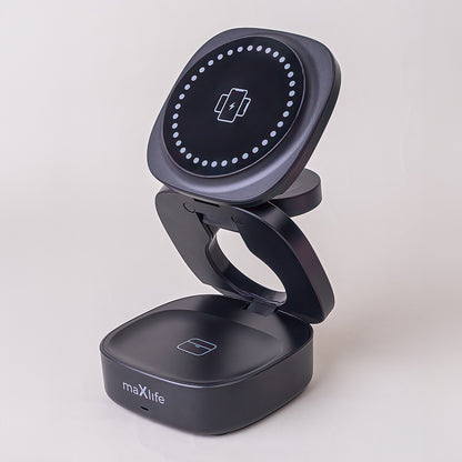 Trådløs Nettlader MaXlife MXWC-06 3in1, 15W, 1.67A, Svart