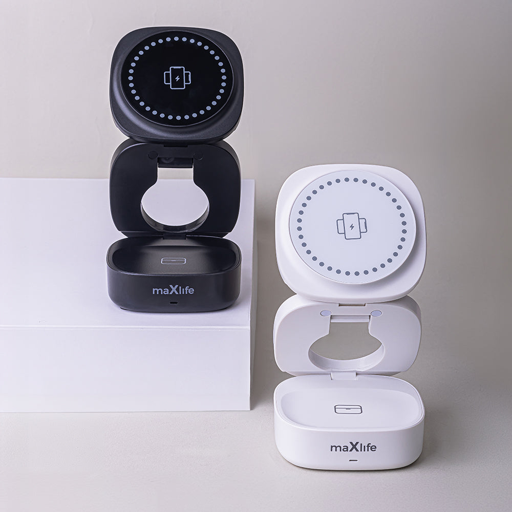 Trådløs Nettlader MaXlife MXWC-06 3in1, 15W, 1.67A, Svart
