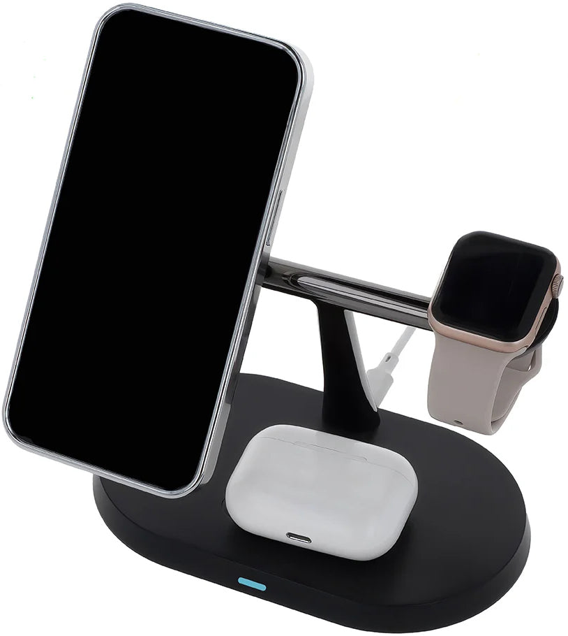 Trådløs Nettverkslader MaXlife MXWC-03 3-i-1, 15W, 1.67A, Svart