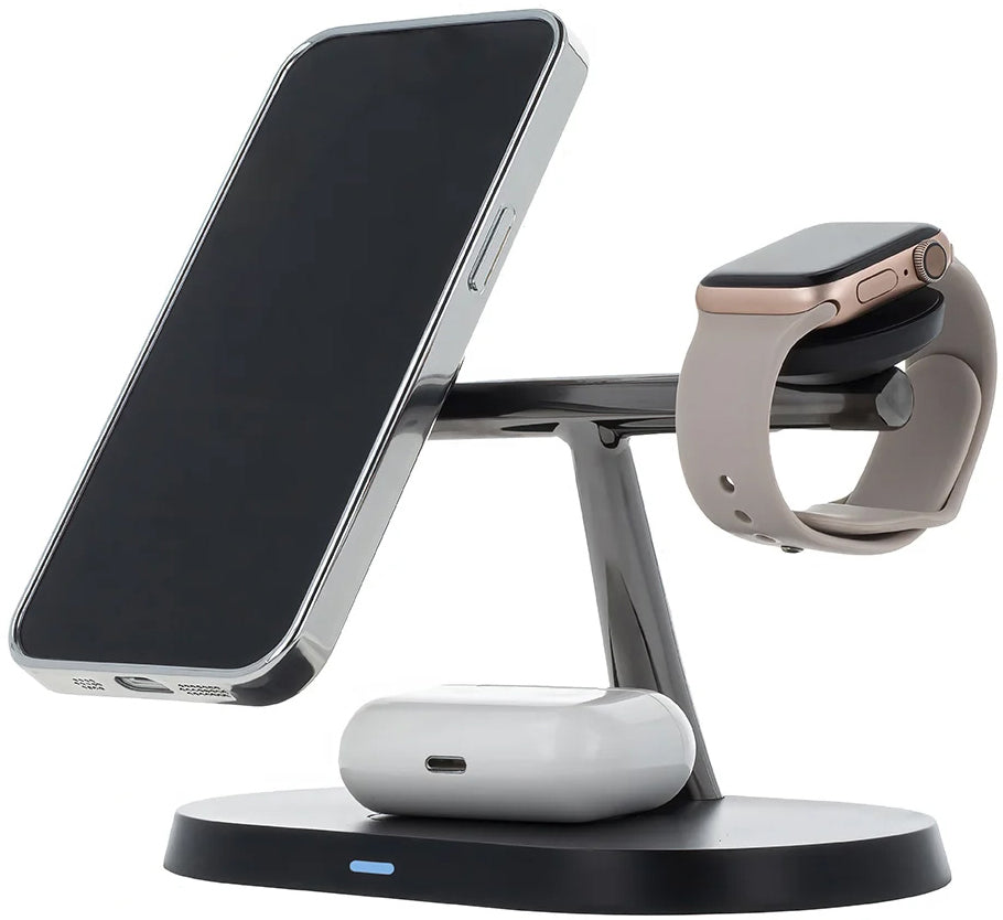 Trådløs Nettverkslader MaXlife MXWC-03 3-i-1, 15W, 1.67A, Svart