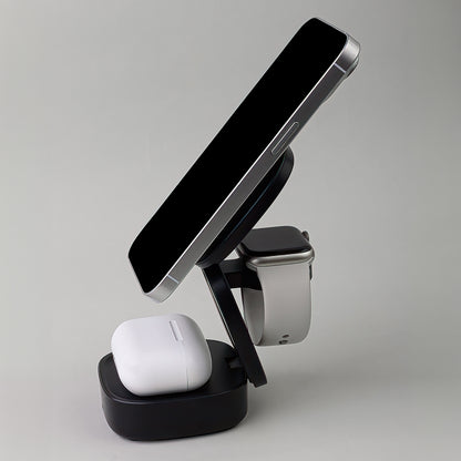 Trådløs Nettlader MaXlife MXWC-06 3in1, 15W, 1.67A, Svart