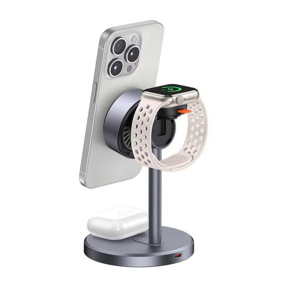 Trådløs Nettlader McDodo CH-2460 Swan 3i1, 22,5W, 1,67A, Grå