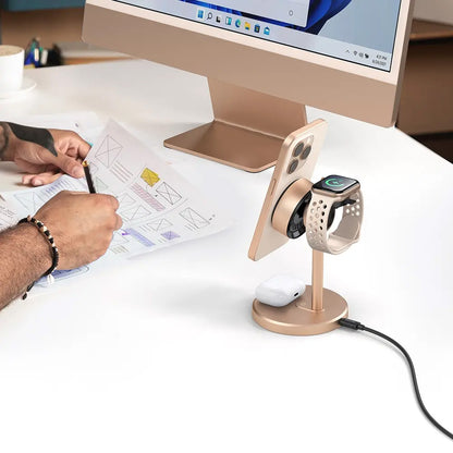 Trådløs Nettverkslader McDodo CH-2463 Swan 3in1, 22.5W, 1.67A, Gull