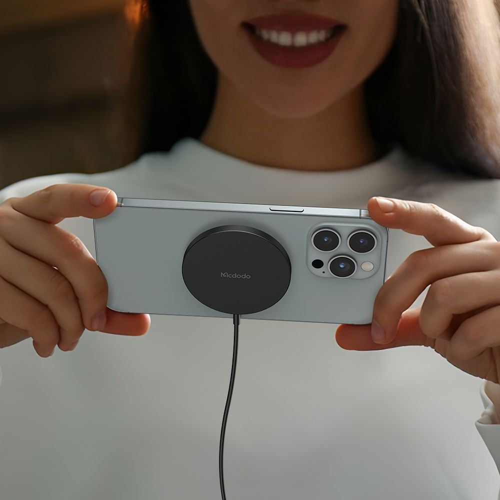 Trådløs Nettverkslader McDodo CH-4360 Moon, 15W, 1.67A, Svart