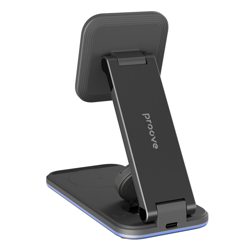Trådløs Nettverkslader Proove Energy Fold 3in1, 15W, 1.67A, Svart WSEF15010001