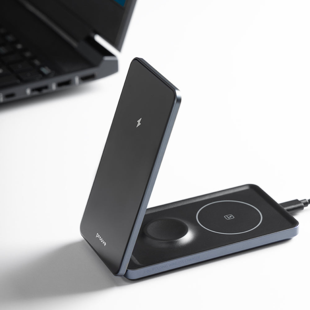 Trådløs Nettverkslader Proove Metal Edge 3in1, 15W, 1.67A, Grå WSME15010003