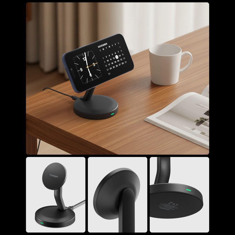 Trådløs Nettverkslader Spigen EF151MS, 15W, 1.67A, Svart