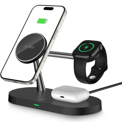 Trådløs nettladere Tech-Protect A12 3i1, 15W, 1,67A, Svart
