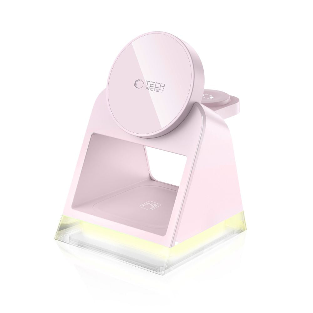 Trådløs Nettverkslader Tech-Protect A43 3in1, 15W, 1.67A, Rosa