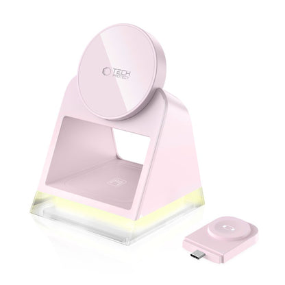 Trådløs Nettverkslader Tech-Protect A43 3in1, 15W, 1.67A, Rosa