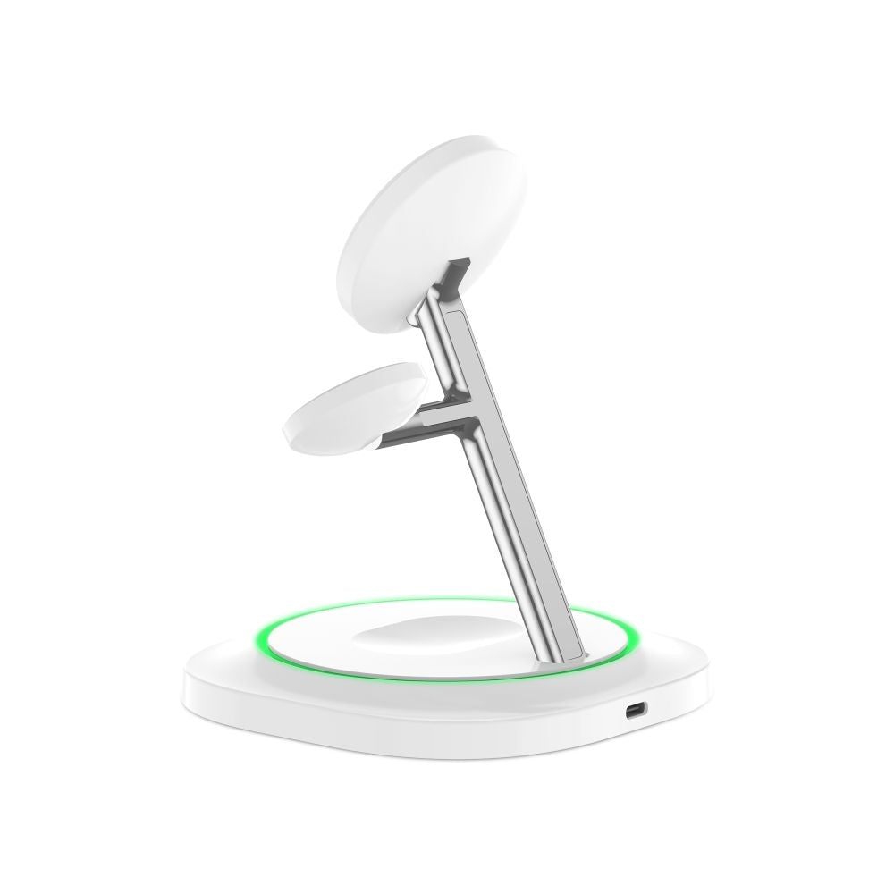Trådløs nettverkslader Tech-Protect QI15W-A46 3in1, 15W, 1.67A, Hvit
