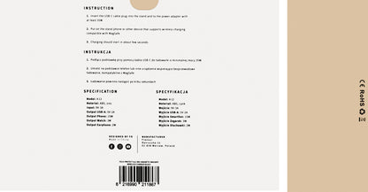 Trådløs nettladere Tech-Protect A12 3i1, 15W, 1,67A, Svart