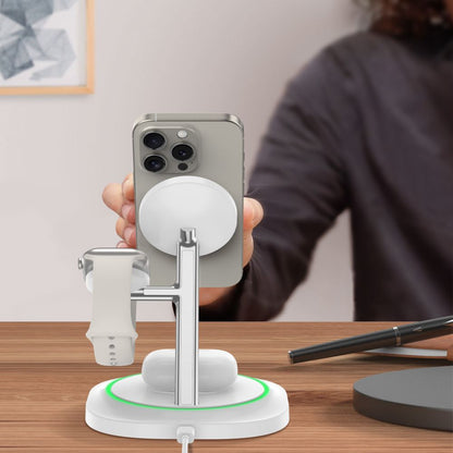 Trådløs nettverkslader Tech-Protect QI15W-A46 3in1, 15W, 1.67A, Hvit