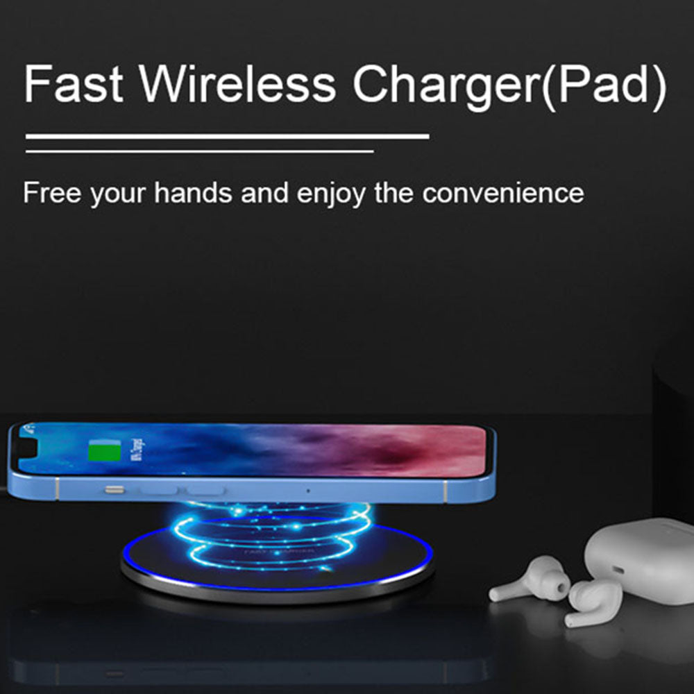 Trådløs Nettverkslader Techsuit CHWR031 Premium, 15W, 1.67A, Hvit