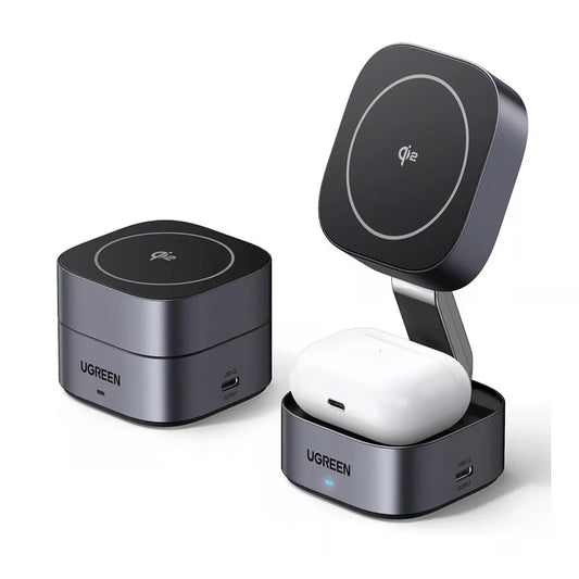 UGREEN W702 3in1 trådløs nettverkslader, 20W, 1.67A, 1 x USB-C, Svart