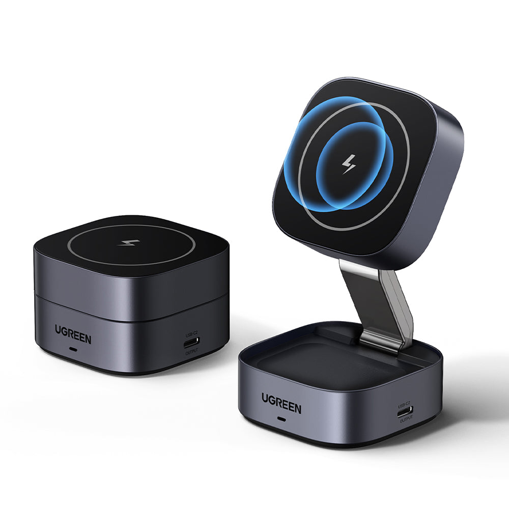 UGREEN W526 3in1 trådløs nettverkslader, 20W, 1.67A, 1 x USB-C, Svart