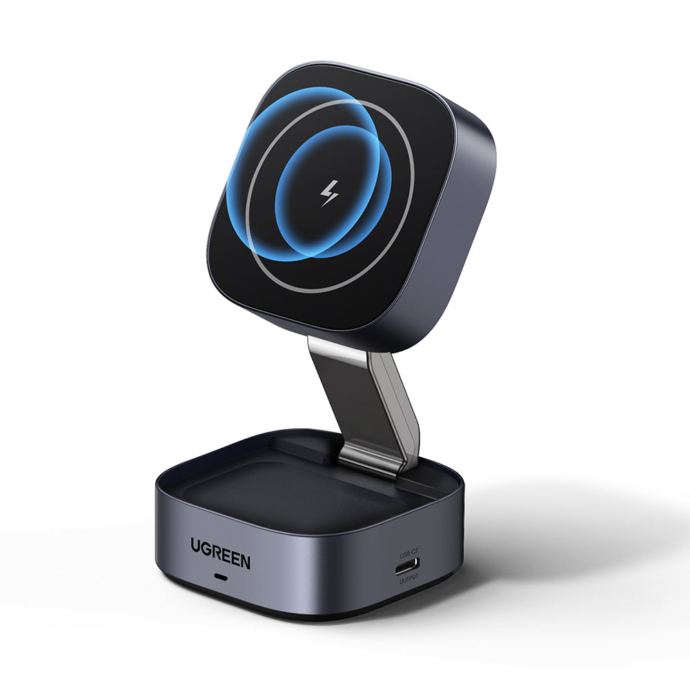 UGREEN W526 3in1 trådløs nettverkslader, 20W, 1.67A, 1 x USB-C, Svart