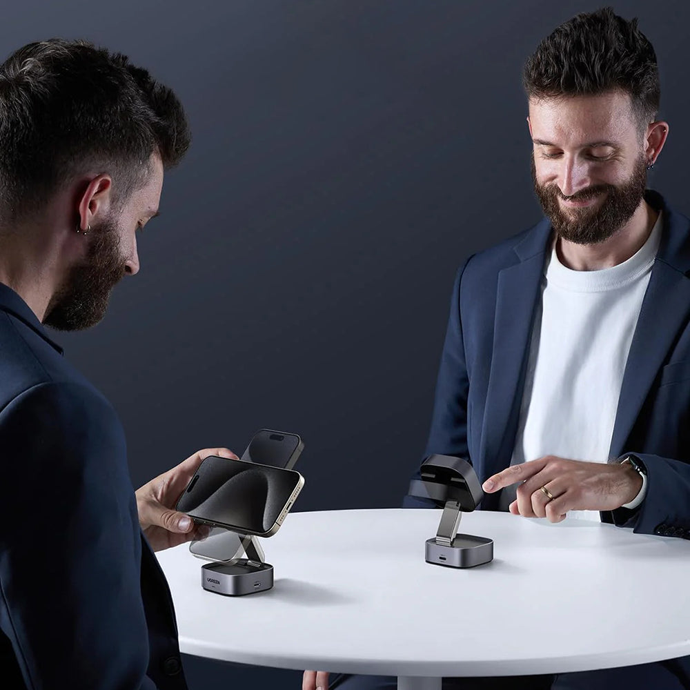 UGREEN W702 3in1 trådløs nettverkslader, 20W, 1.67A, 1 x USB-C, Svart