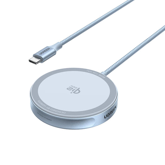 UGREEN MagFlow Trådløs Nettverkslader, 25W, Blå